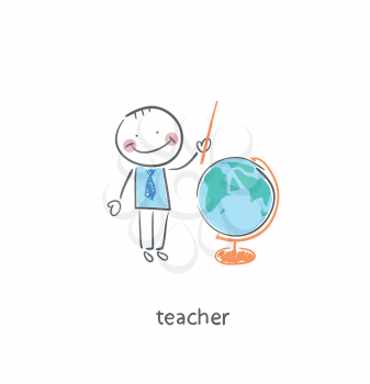 Teacher. Illustration.